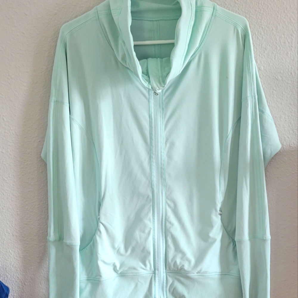 Lululemon zip-up, mint green, Jacket, large
